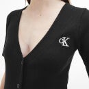 Calvin Klein Jeans Logo-Print Stretch-Cotton Jersey Midi Dress - XL