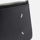 Maison Margiela Men's Four-Stitch Calf Leather Zip Wallet - Black