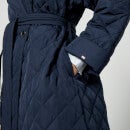 Tommy Hilfiger Relaxed Sorona Quilted Belted Shell Coat - XS-S