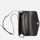 DKNY Women's Elissa Small Shoulder Flap Bag - Black/Silver