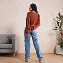 Women's Rust Cropped Knit Brown