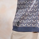 Men's Geometric Knit Polo Top