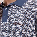 Men's Geometric Knit Polo Top