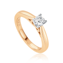 18ct White Gold Past Present Future SI1 G 30pt Round Cut Diamond Engagement Ring - Size P