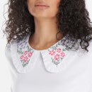 Barbour Willowherb Floral-Embroidered Cotton Top - UK 8