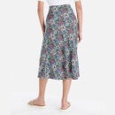 Barbour Willowherb Floral-Print Lyocell Midi Skirt - UK 8