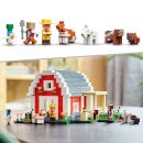 LEGO Minecraft: La Grange Rouge, Jouet et Figurines Animaux de la Ferme, avec Zombie (21187)