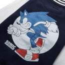 Sonic The Hedgehog Sonic Embroidered Varsity Jacket - Navy/White