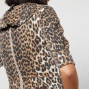 Ganni Leopard Cotton and Lyocell-Blend Denim Dress - EU 34/UK 6