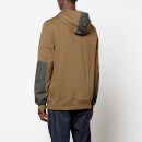 PS Paul Smith Men's Mixed Media Hoodie - Olive Green - S