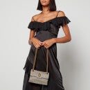 Kurt Geiger London Women's Crystal-Embellished Fabric Mini Kensington V Bag - Beige
