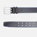 PS Paul Smith Men's Stitch Detail Classic Leather Belt - Black