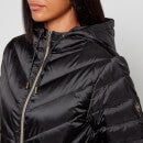 MICHAEL Michael Kors Women's Long Fitted Puffer Jacket - Black