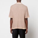 Fred Perry Men's Two Colour Texture Knit Short Sleeve Shirt - Ecru - M