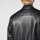 Armani Exchange Faux Leather Bomber Jacket - S