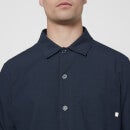 Farah Men's Tillbrook Seersucker Shirt - True Navy - S