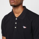 Maison Kitsuné Men's Tricolor Fox Patch Classic Polo Shirt - Black - S