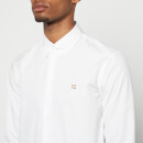 Maison Kitsuné Men's Fox Head Embroidery Classic Shirt - White - 39/15.5 Inches