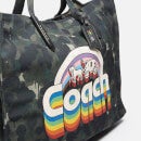 Coach Men's Tote 42 In Camo Canvas with Pride Print Bag - Green/Blue Multi