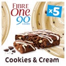 90 Calorie Snack Bars Cookies & Cream Drizzle Squares 5x24g