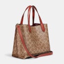 Coach Women's Coated Canvas Signature Willow Tote Bag 24 - Tan Rust