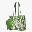 Kate Spade New York Women's All Day Palm Fronds Printed Large Tote Bag - Bitter Greens Multi