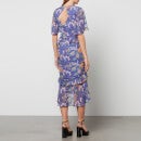 Hope & Ivy Tammie Floral-Print Recycled Chiffon Midi Dress - UK 8