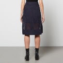 3.1 Phillip Lim Women's Broderie Anglaise Midi Skirt - Midnight - US 2/UK 6