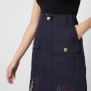 3.1 Phillip Lim Women's Broderie Anglaise Midi Skirt - Midnight - US 2/UK 6