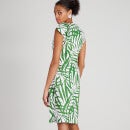 Kate Spade New York Women's Palm Fronds Knot Shoulder Dress - Bitter Greens  