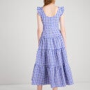 Kate Spade New York Women's Gingham Tiered Dress - Blueberry - UK 6