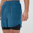 Pantalón corto 2 en 1 Composure con tiro de 13 cm para hombre de MP - Azul verde azulado - XXS