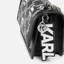 KARL LAGERFELD K/Ikonik Monogram Faux Leather Shoulder Bag