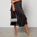 KARL LAGERFELD K/Monogram Crystal-Embellished Faux Leather Bag
