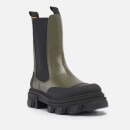 Ganni Mid Leather Chelsea Boots - UK 3