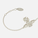 Vivienne Westwood Francette Relief Silver-Tone Cubic Zirconia Bracelet