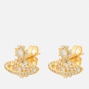 Vivienne Westwood Narcissa Gold-Tone Sterling Silver and Crystal Earrings