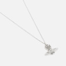 Vivienne Westwood Porfino Bas Relief Silver-Tone Brass and Crystal Pendant