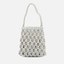 Yuzefi Small Woven Crystal-Embellished Vegan Leather Tote Bag
