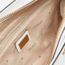 Guess Women's Katey Croc Mini Top Zip Shoulder Bag - White