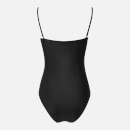 Ganni Women's Ruched Detail Swim Suit - Black - EU 32/UK 4