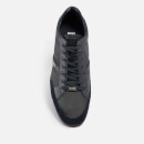 BOSS Saturn Faux Suede and Faux Leather-Trimmed Canvas Trainers - UK 7