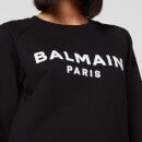 Balmain Women's Flocked Sweatshirt - Black/White - XS