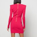 Balmain Women's Short V Neck Buttoned Details Knit Dress - Pink - FR 36/UK 8