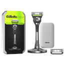 Gillette Labs Razor with Exfoliating Bar, Travel Case, 1 Razor Blades Refill, Moisturiser, Shaving Foam