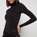 Good American Women's The Coverup Turtleneck Body Top - Black001 - XS