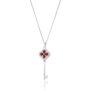 Tudor Court Red Garnet Key Pendant