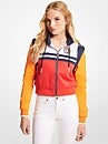 MK X ellesse Baumwollreißverschlussjacke in Farbblock-Optik für Damen