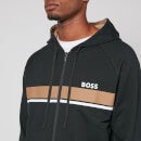 BOSS Bodywear Authentic Logo-Printed Hooded Cotton Jacket
