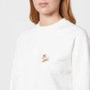 Maison Kitsuné Women's Chillax Fox Patch Classic Sweatshirt - Ecru - XS